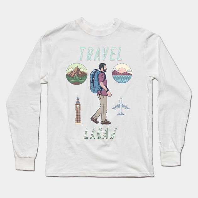 Travel-Lagaw Long Sleeve T-Shirt by m0nster